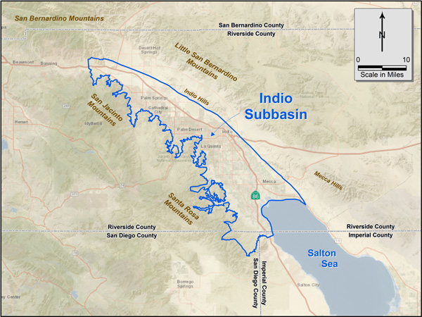 Figure 1. Indio subbasin regional map