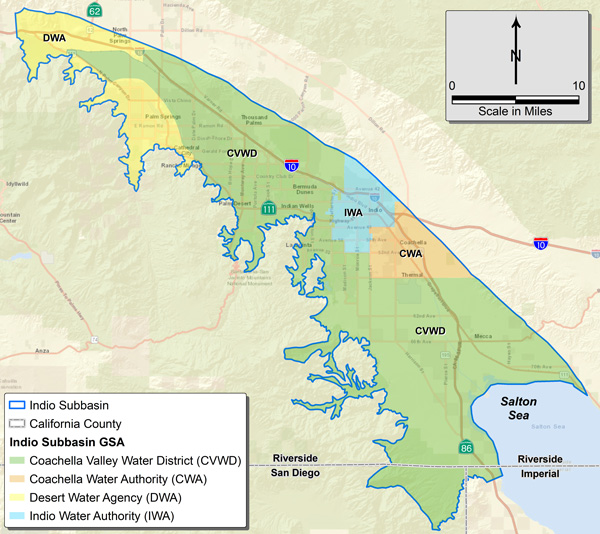 Figure 3. GSA Boundaries of the Indio Subbasin